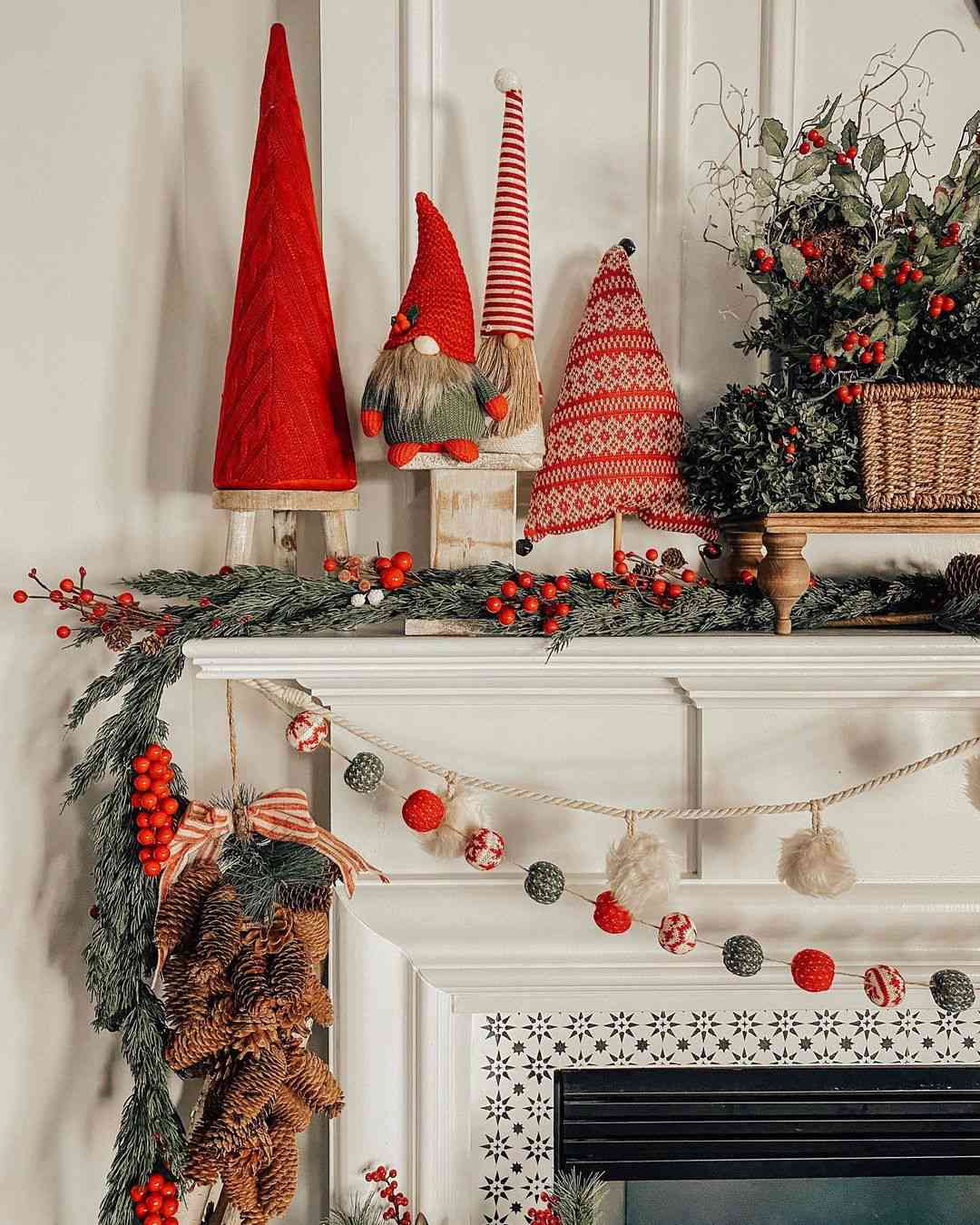 Pompon-Weihnachtsgirlande