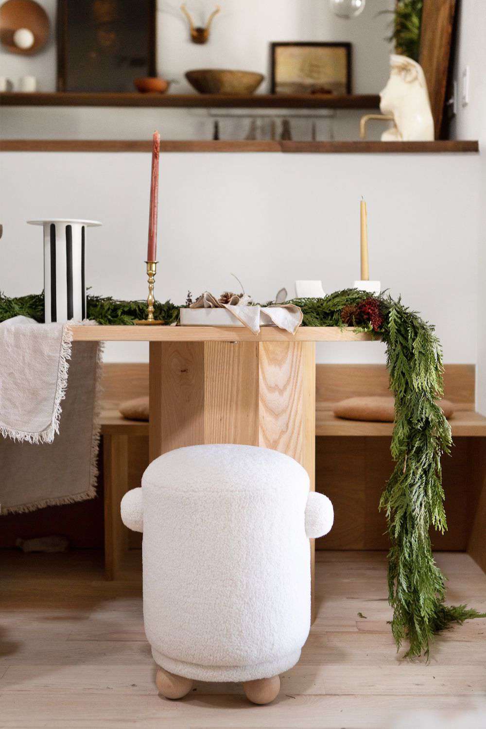 weihnachtsgirlande tischdekoration 