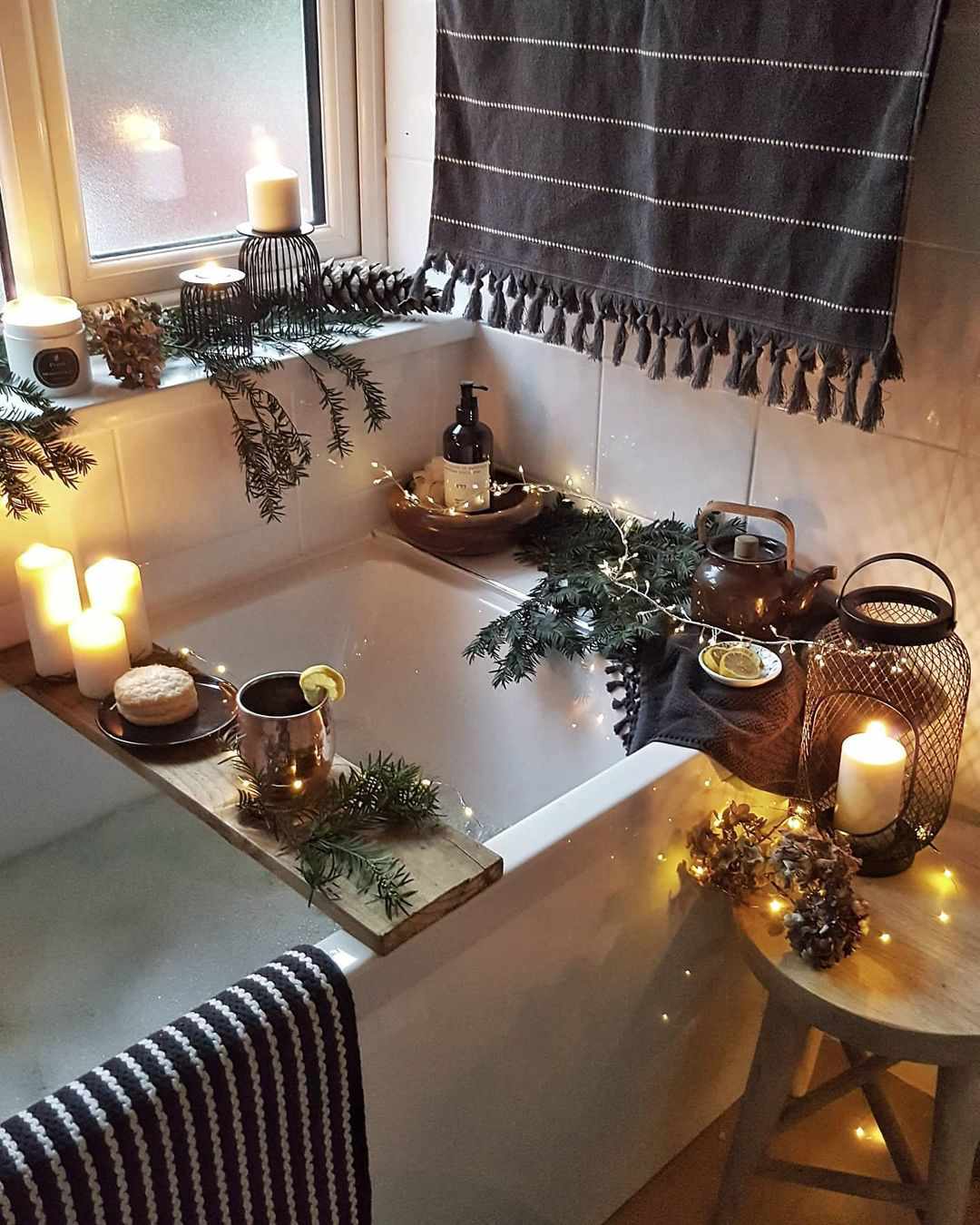 weihnachtliche badewannengirlande