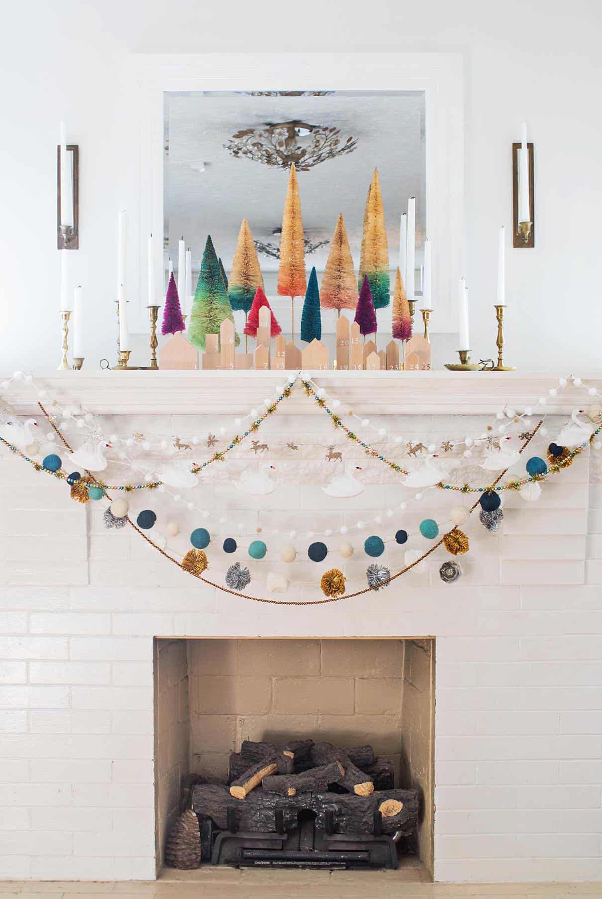 diy schwan weihnachtsgirlande