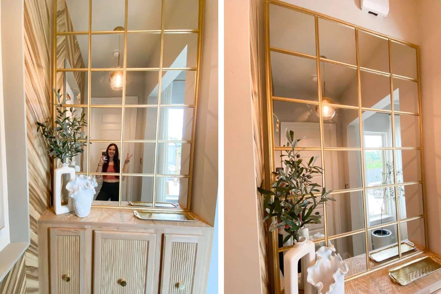 DIY-Spiegel mit goldenen Paneelen
