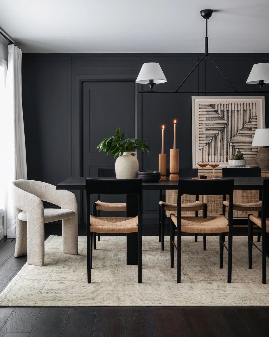 moderne Esszimmer-Akzentwand