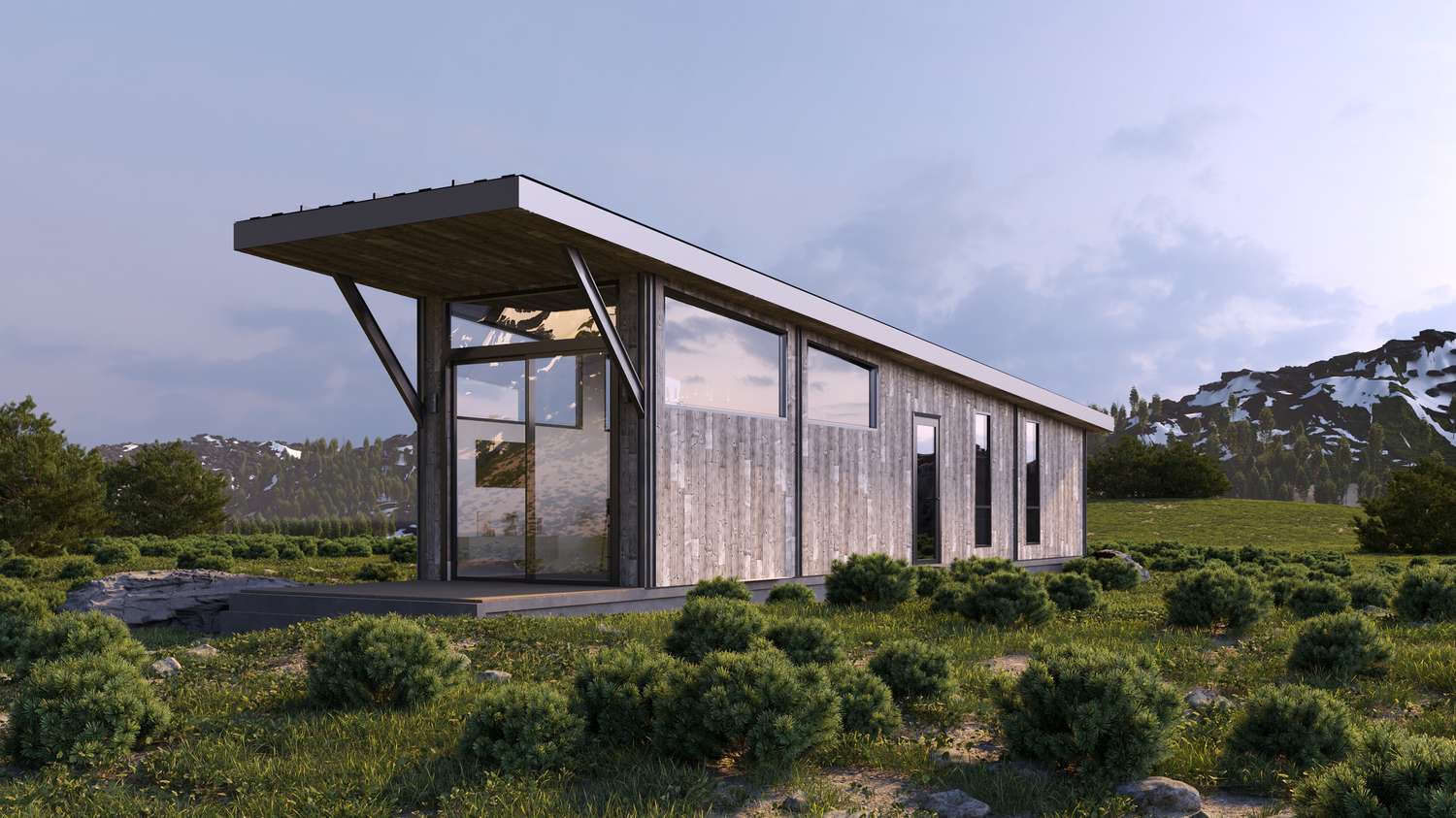 modernes minimalistisches kleines Haus