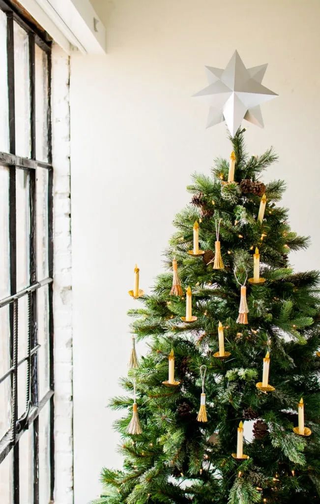 rustikale weihnachtsbaumdekoration
