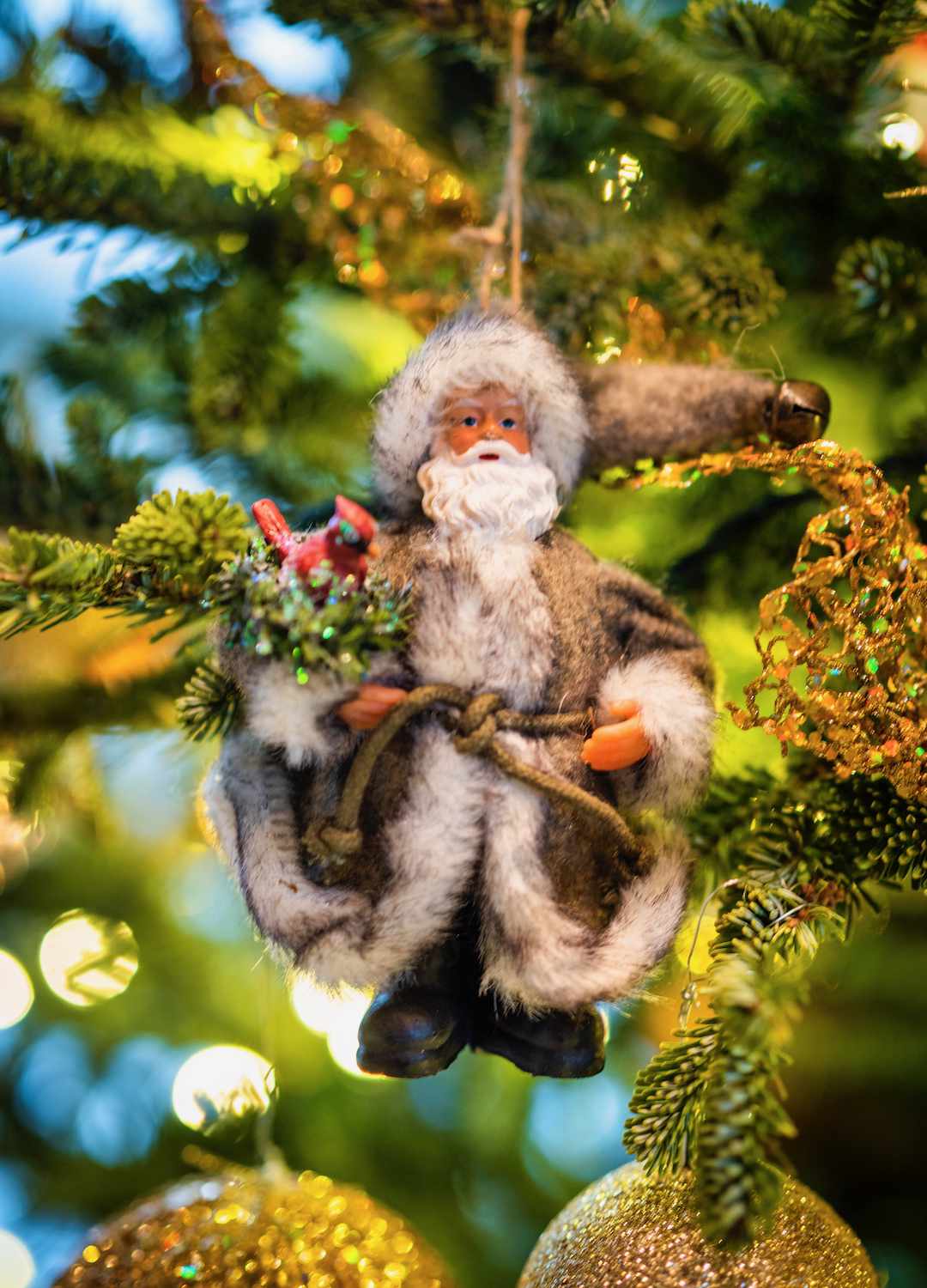 rustikaler Weihnachtsmann Christbaumschmuck