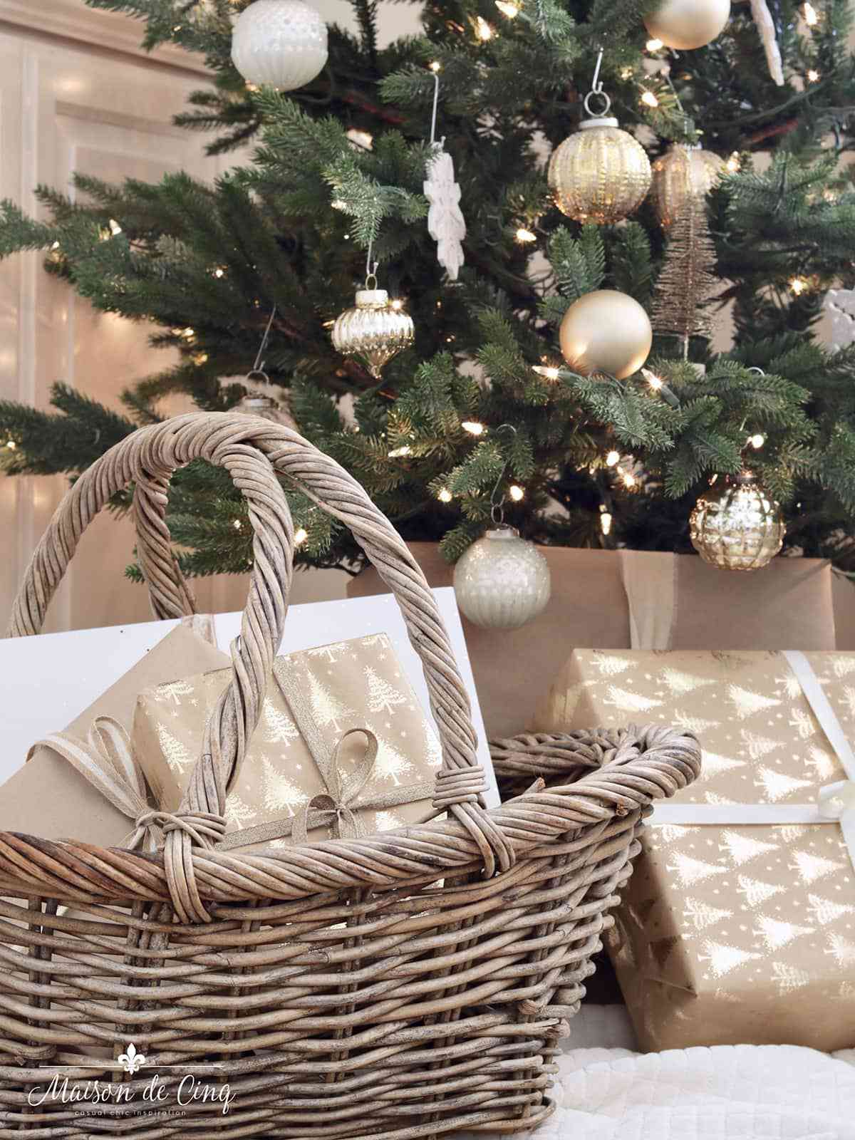 rustikale weihnachtsbaum-ideen