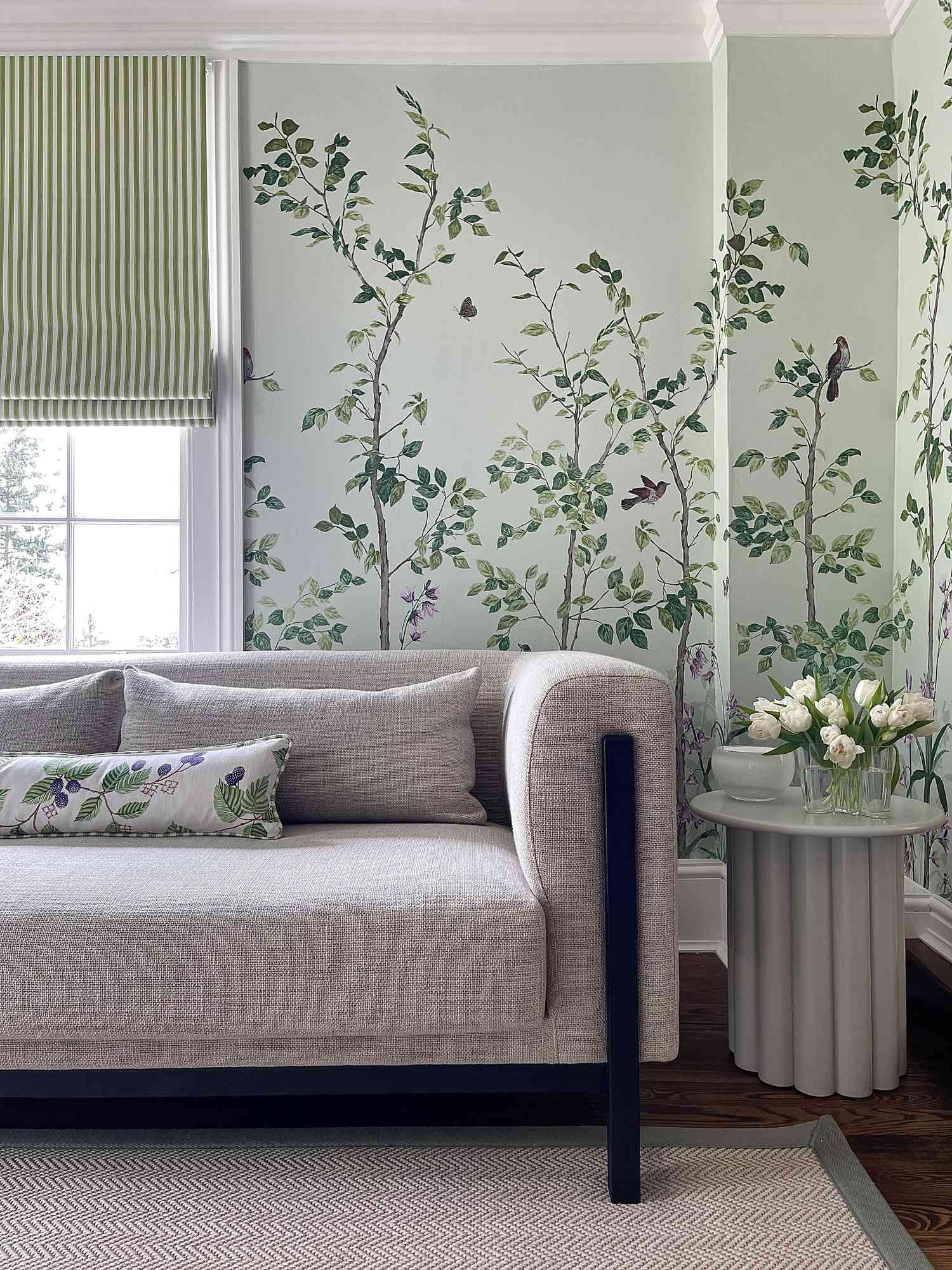 grüne Chinoiserie-Tapete