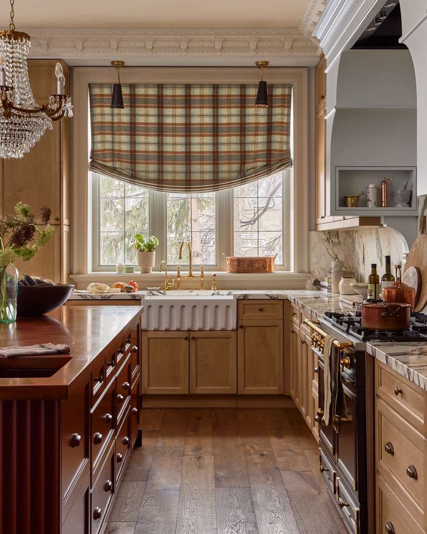 kitchen sink window roman shade 