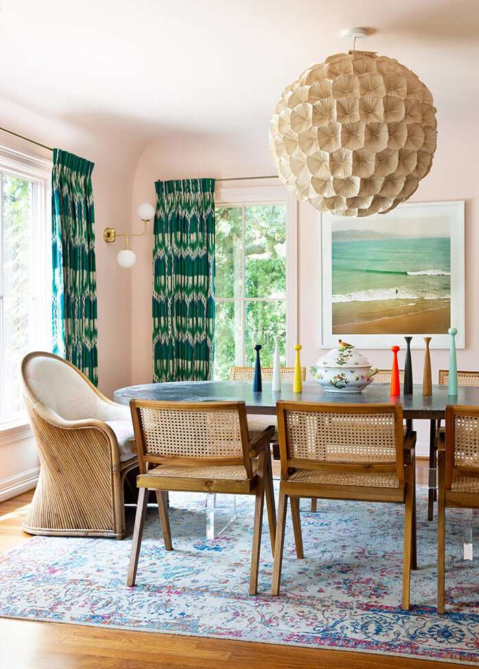farbenfrohes Boho-Esszimmer