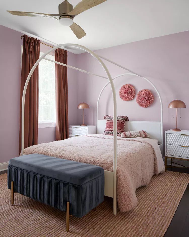 5 Unterschätzte Farben Farben Designer verwenden immer in ihren Projekten (und Sie sollten auch) 6 Schlafzimmer mit Mauva -Wänden.