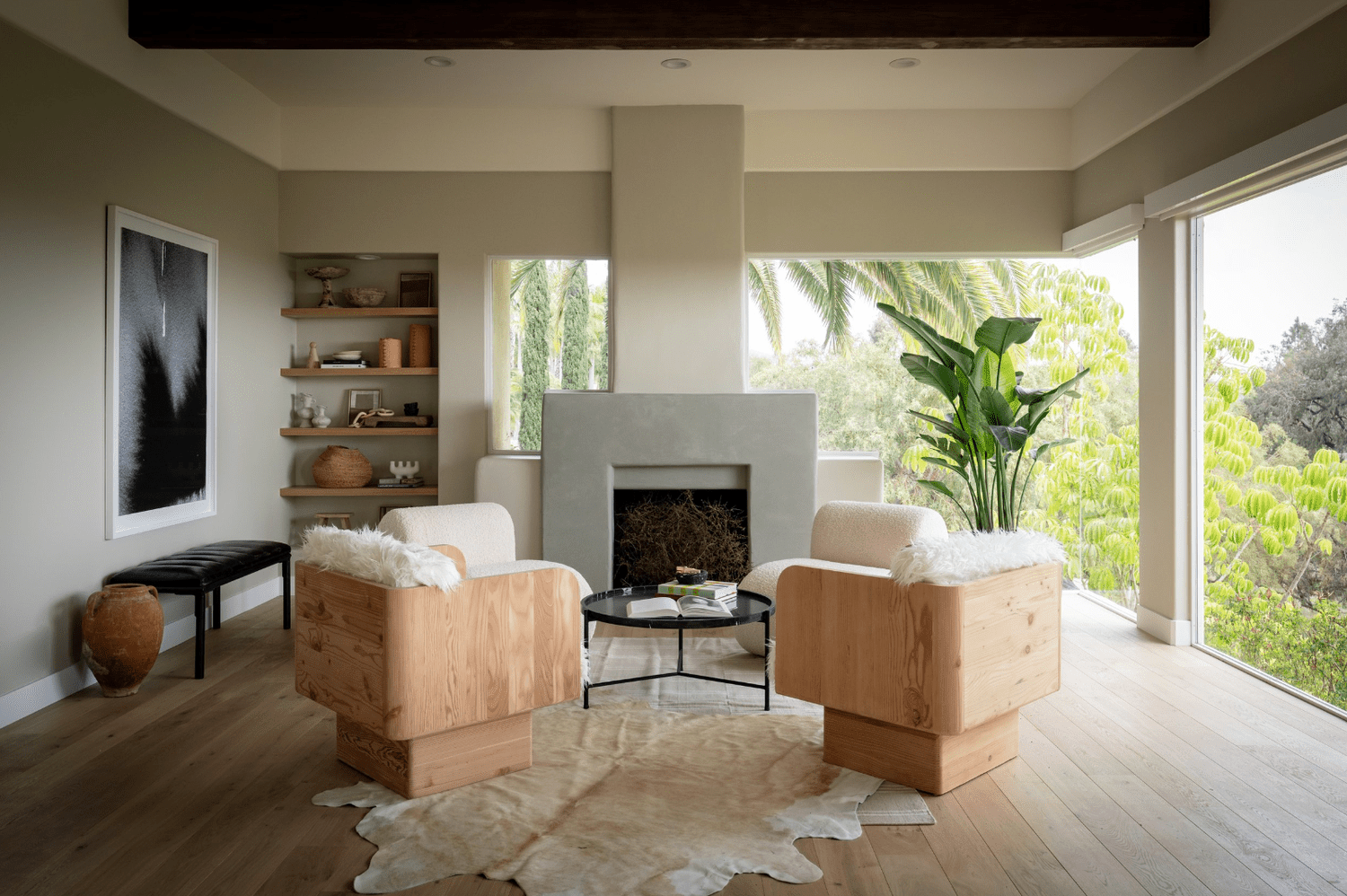 Taupe -Lackfarben für Japandi Wohnzimmer