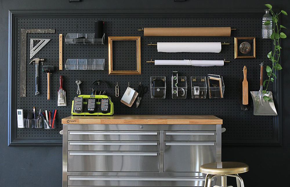 19 Garage -Wandideen, um Ihren Raum in kürzester Zeit zu verwandeln 6 Garage Wall gerahmte Pegboard -Ideen