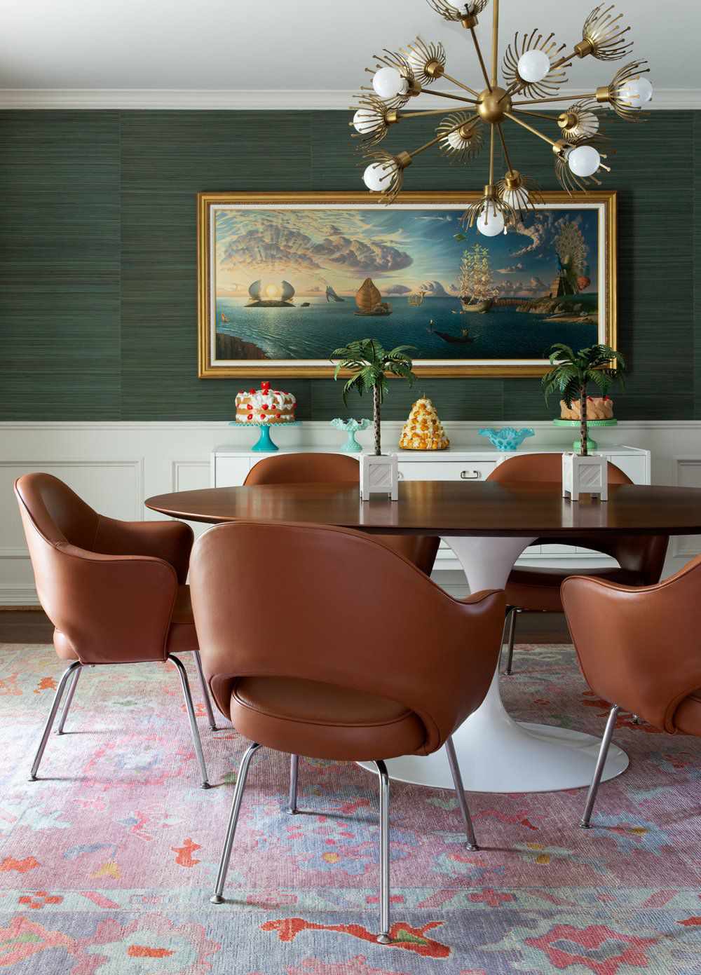 38 Midcentury Modern Dining Rooms That Transcend Time 6 midcentury modern dining room pendant light