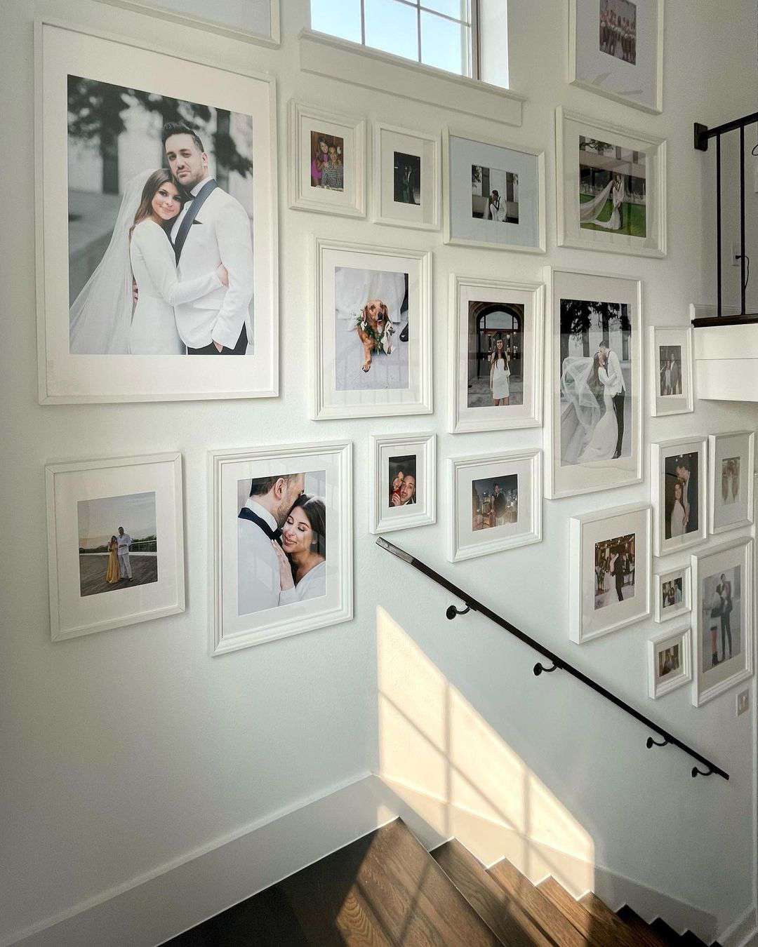 Hochzeitsfotos im Treppenhaus