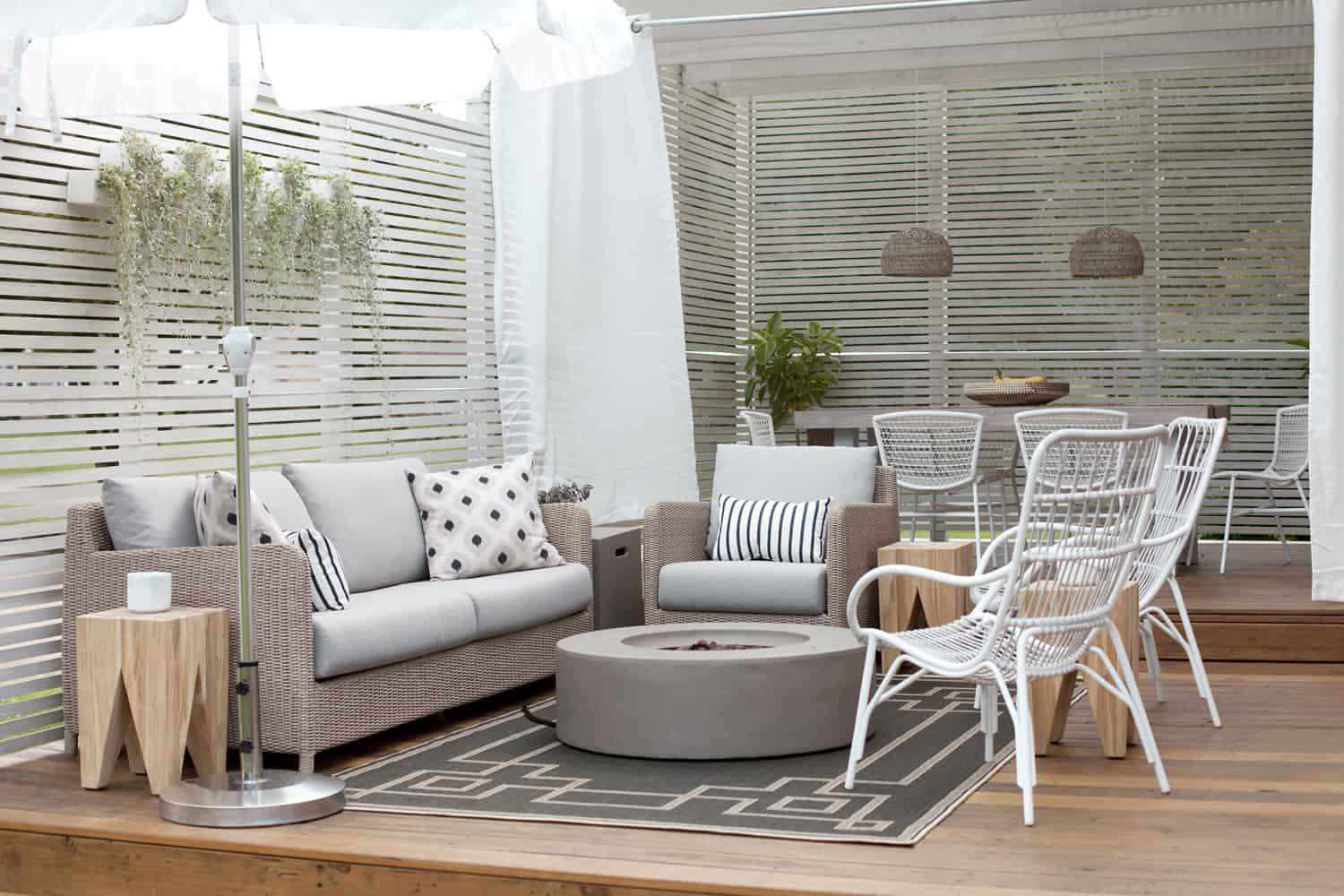 fire pit with rug ideas