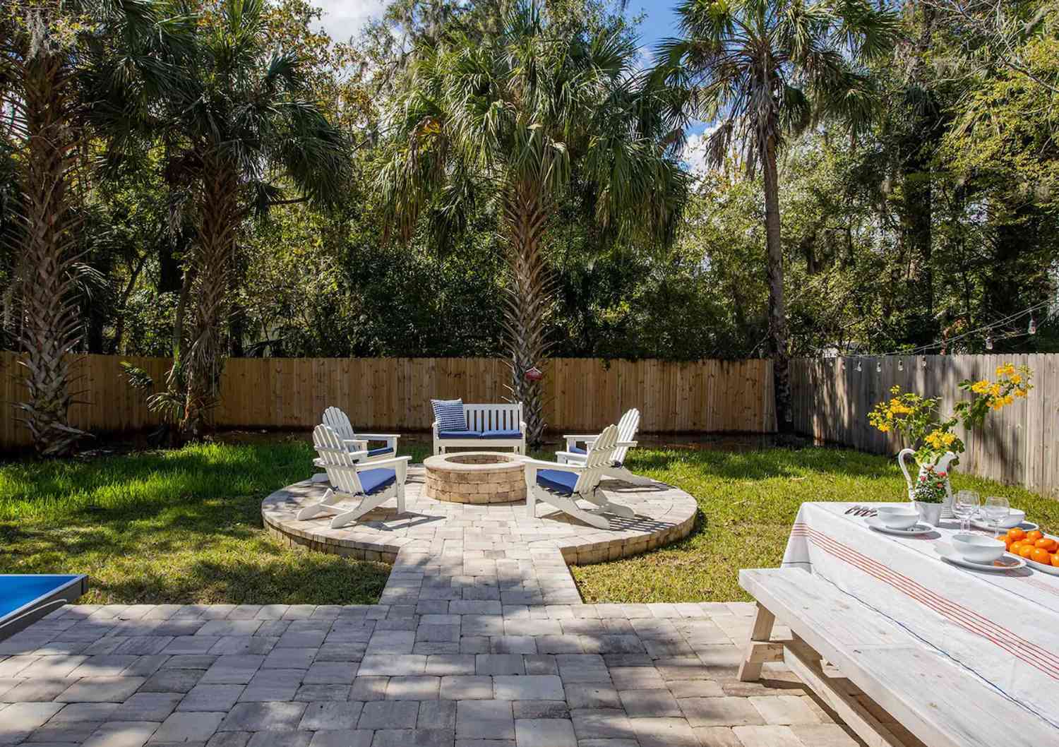 floating fire pit patio ideas