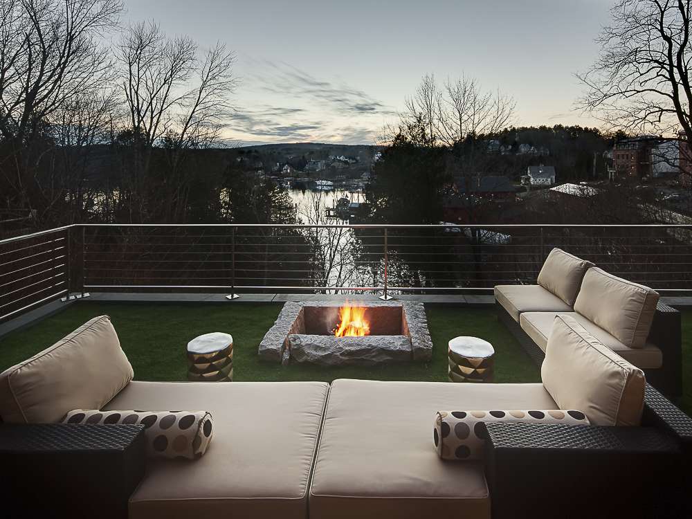 outdoor terrace fire pit ideas
