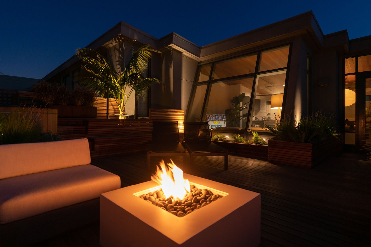 fire pit patio lighting ideas