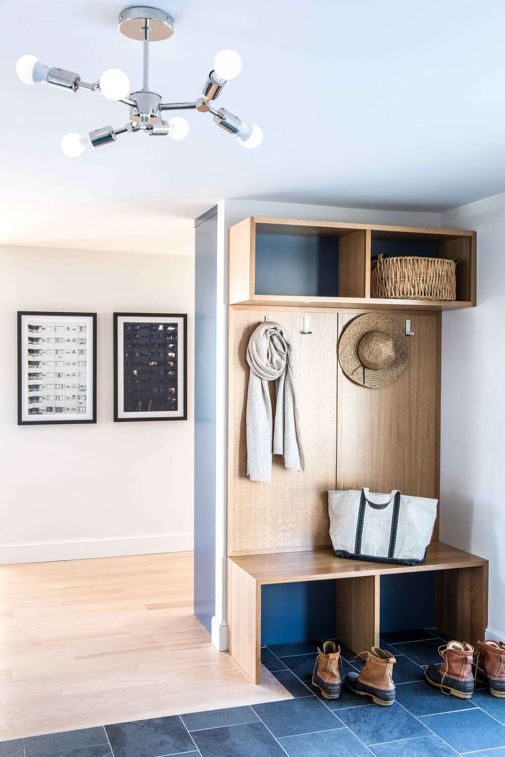 Ideen für die Mini-Mudroom-Aufbewahrung
