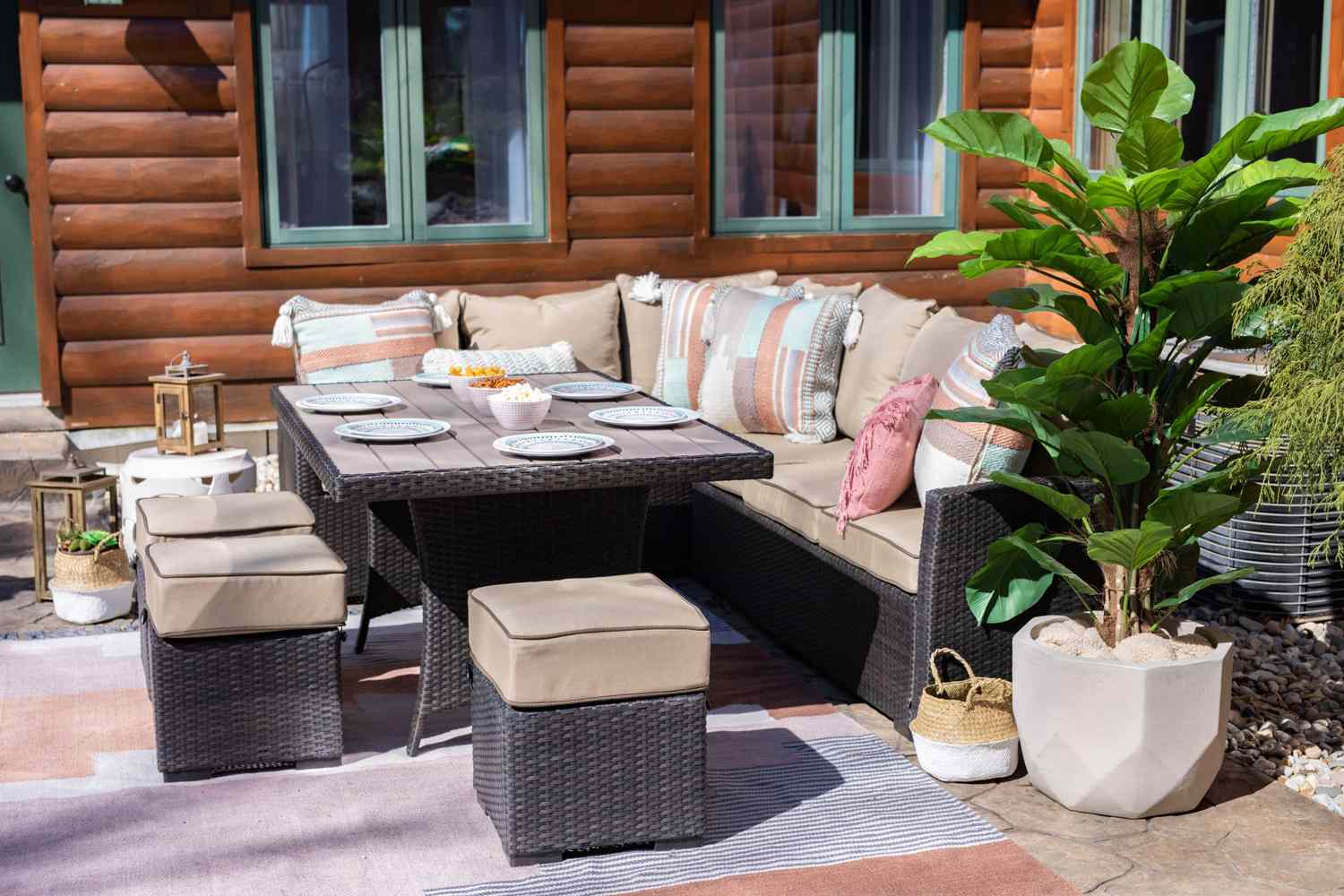 gepolsterte Terrassenmöbel