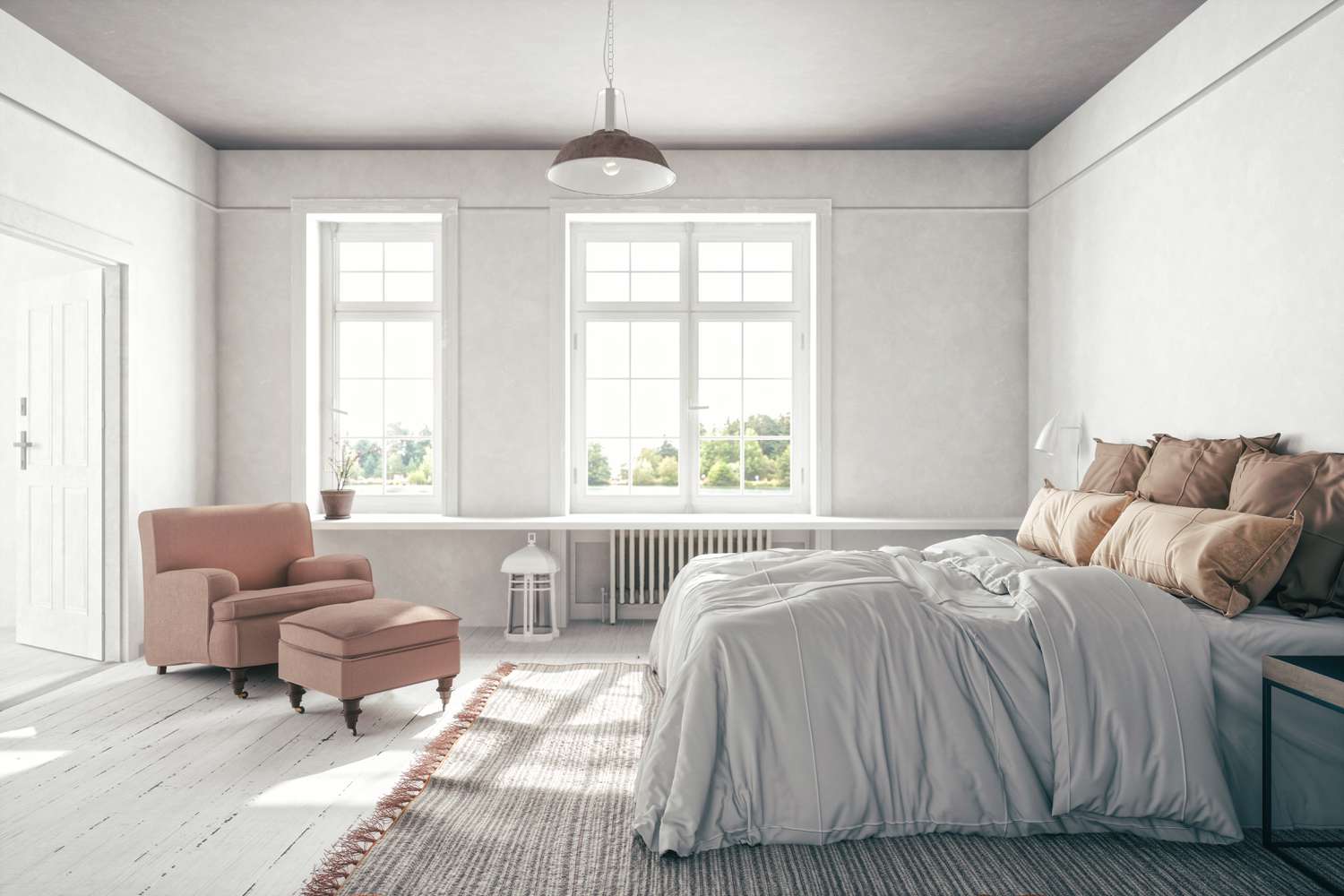 Feng Shui-Schlafzimmeraufteilung: 9 Anordnungsoptionen zum Ausprobieren 8 weit weg vom Beet pflanzen