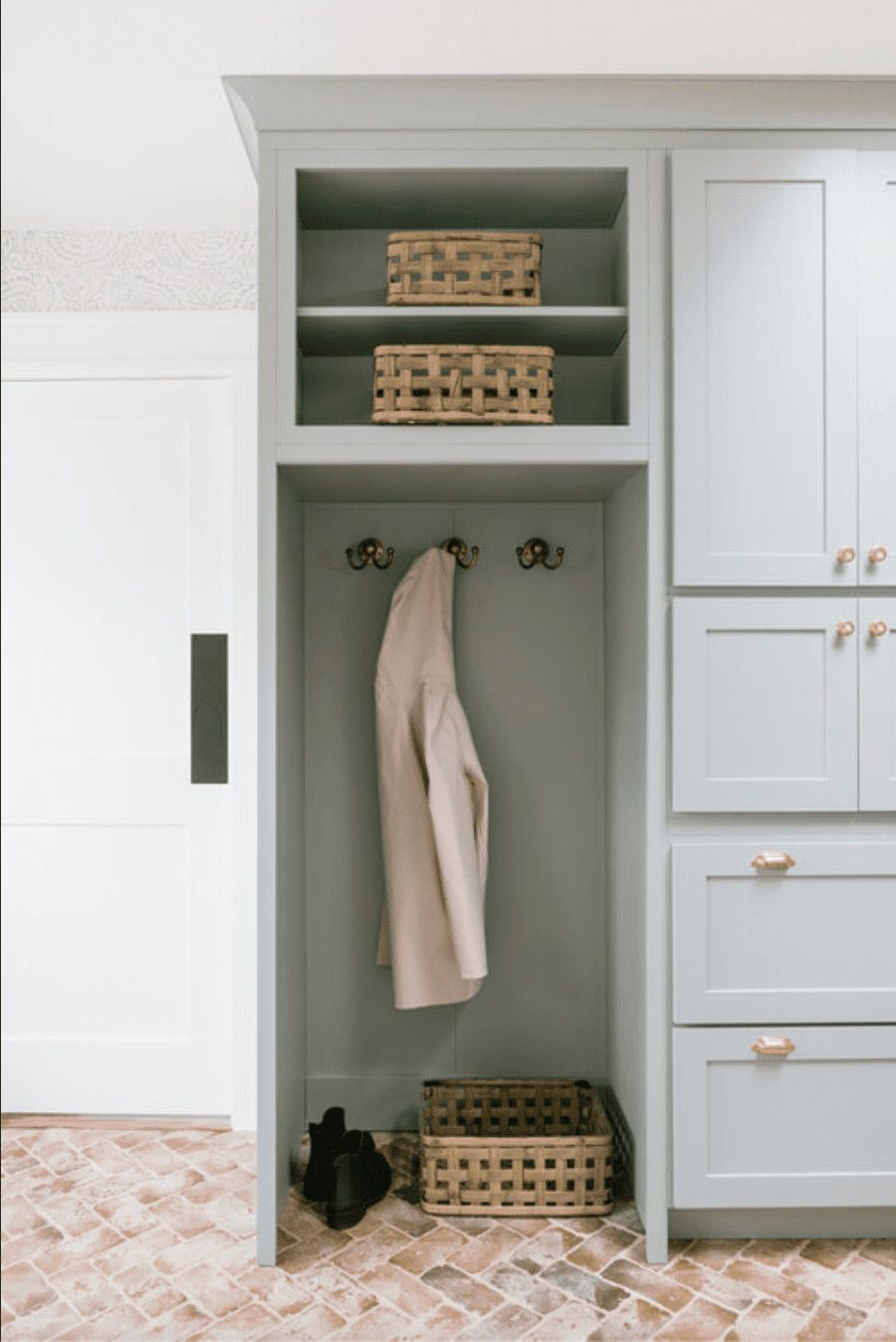 Ideen zur Garderobenaufbewahrung im Mudroom