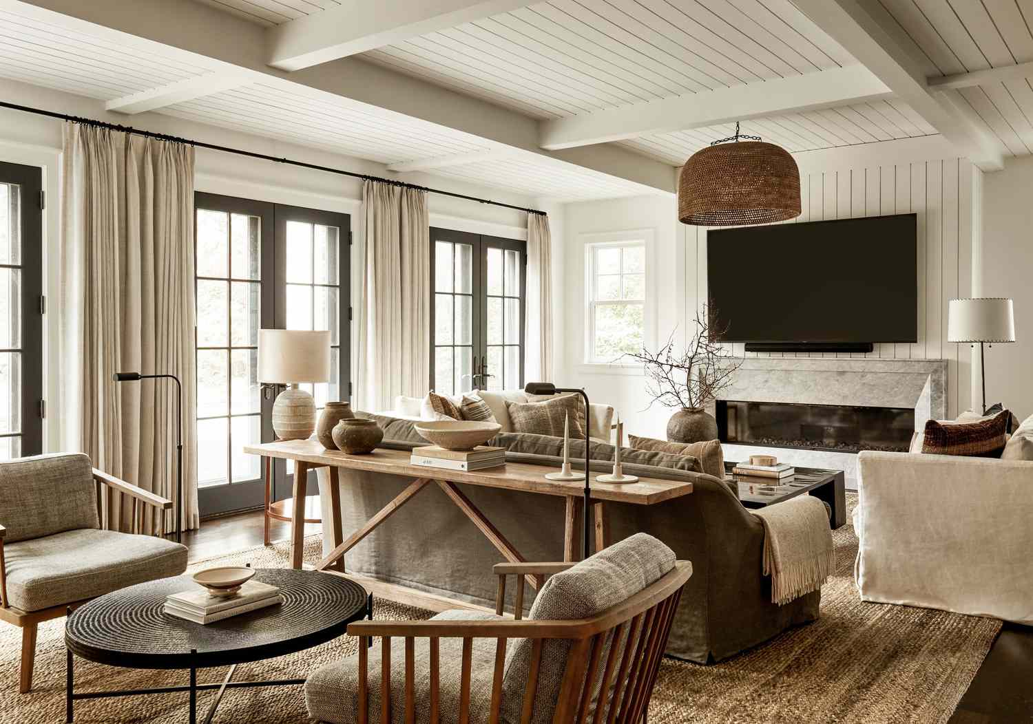 modern rustic living room