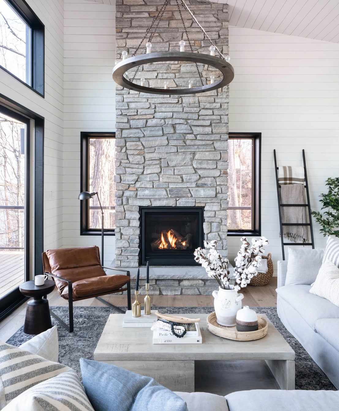 modern rustic living room