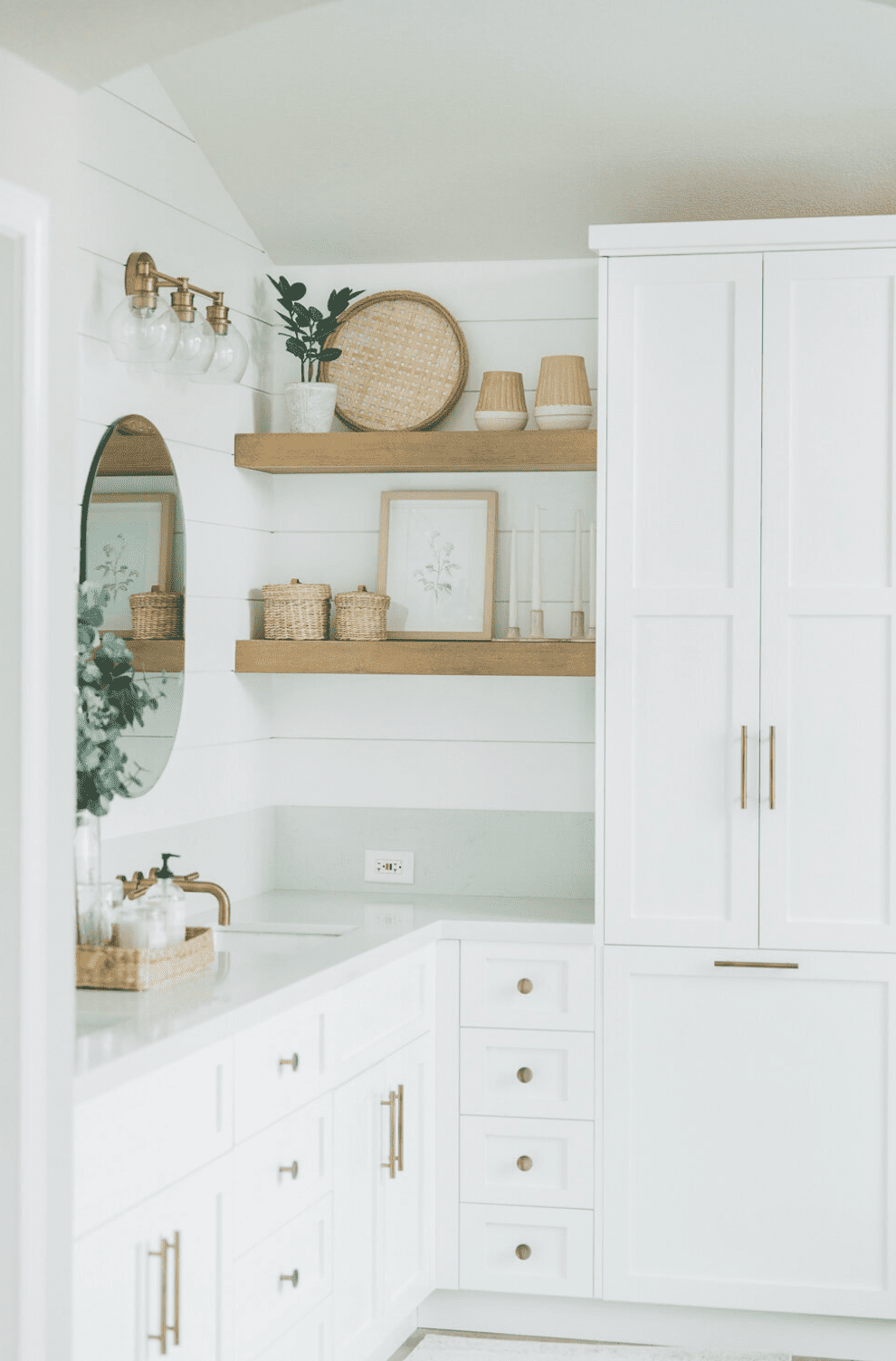 Neutrale Badezimmerideen Shiplap