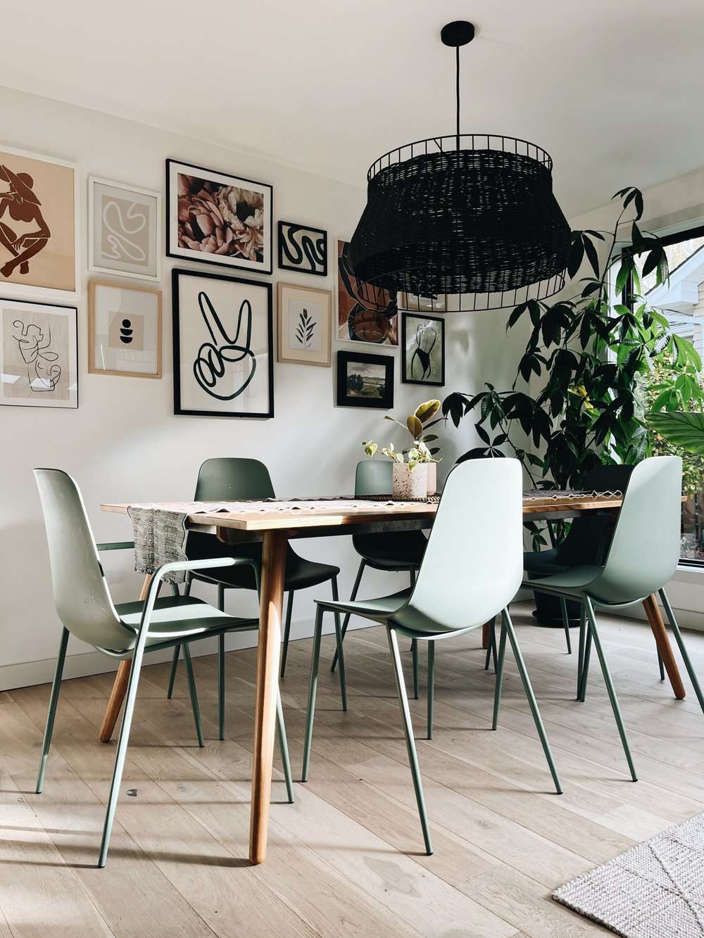 midcentury modern dining table