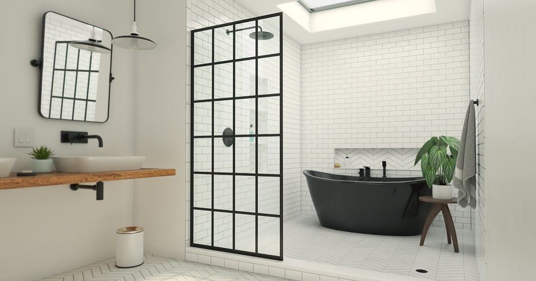 Dusche und Badewanne