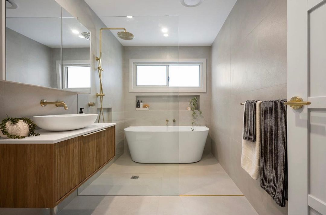 Badewanne in der Dusche