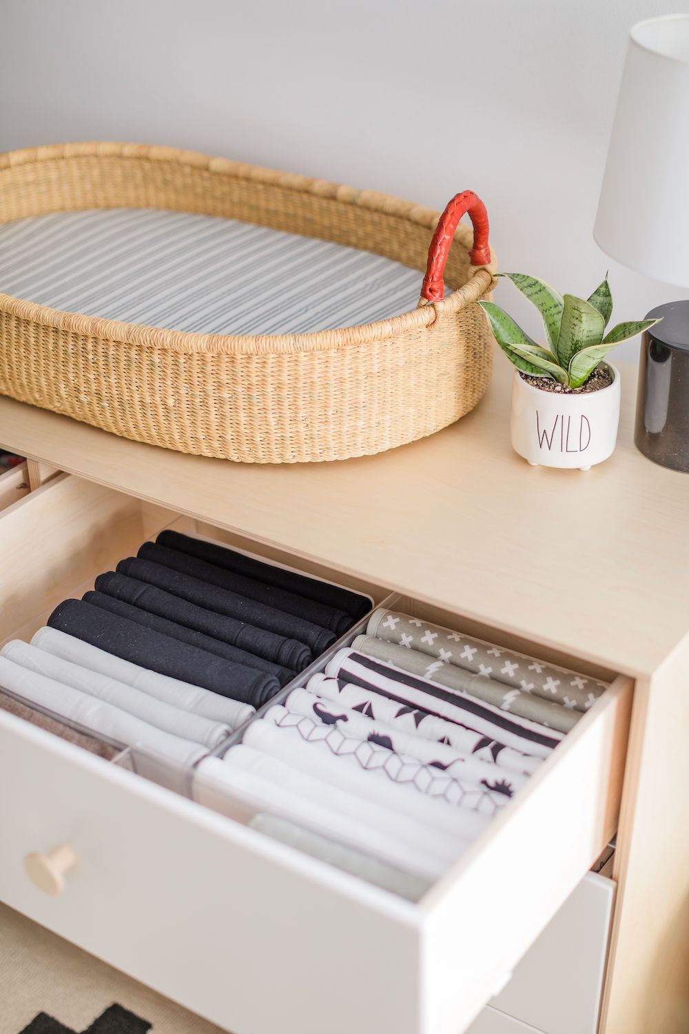ways to organize a nursery dresser