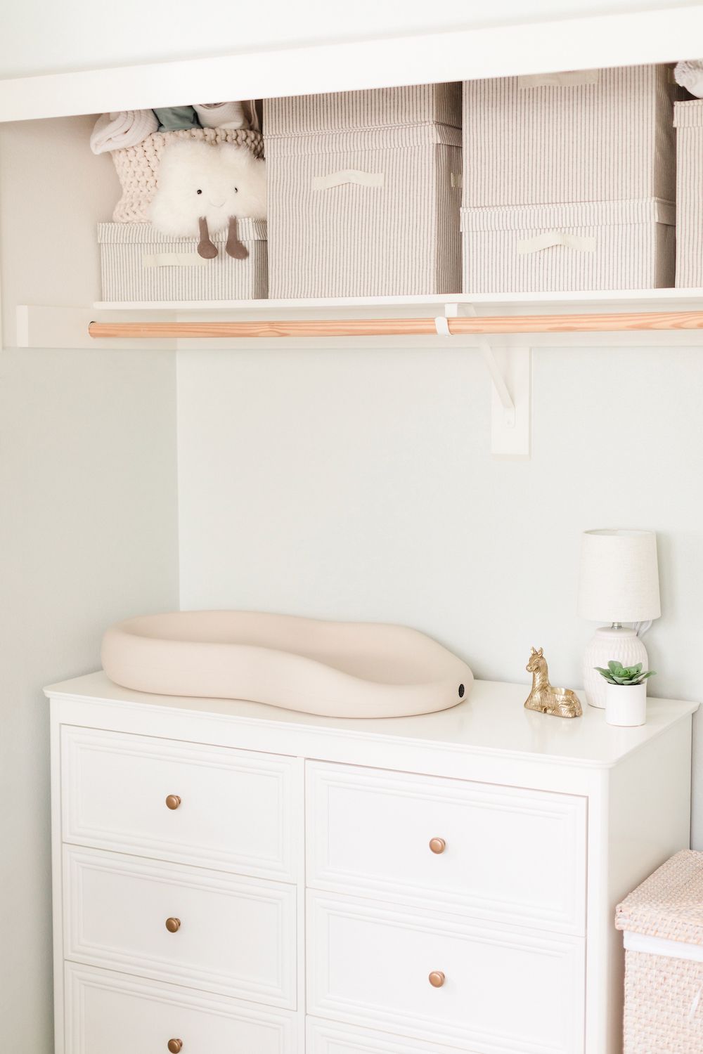 how to organize a nursery dresser