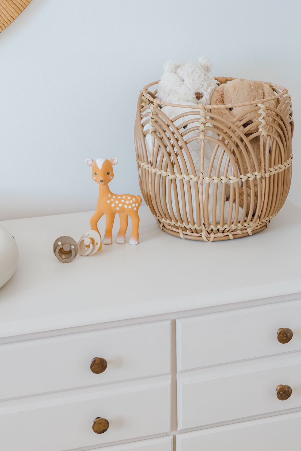 organize nursery dresser