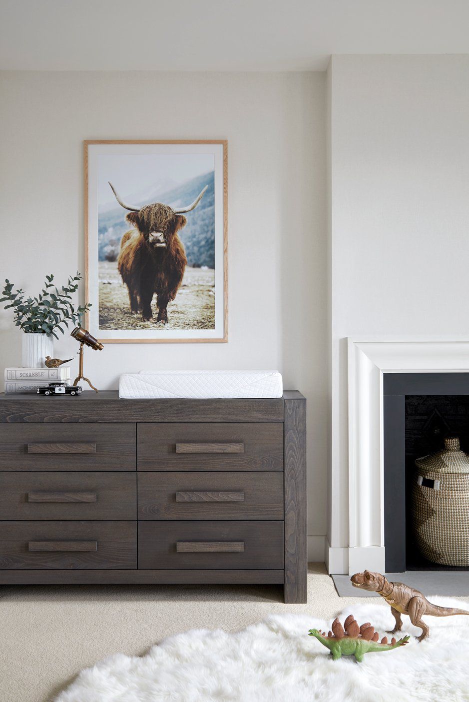 organize nursery dresser