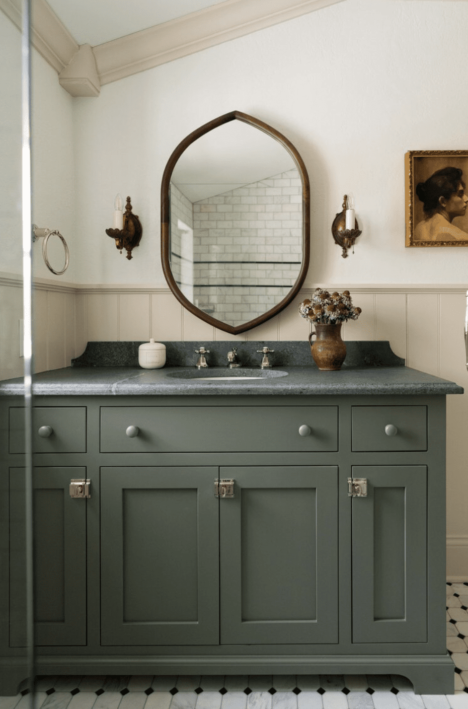 Hunter Green Cabinets