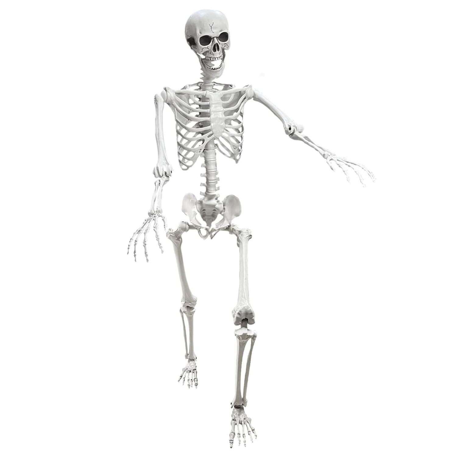 15 unterschätzte Amazon -Halloween -Dekorationen für Ihre Veranda, alle unter 50 US -Dollar 20 Ein weißes Skelett in einer Walking -Pose