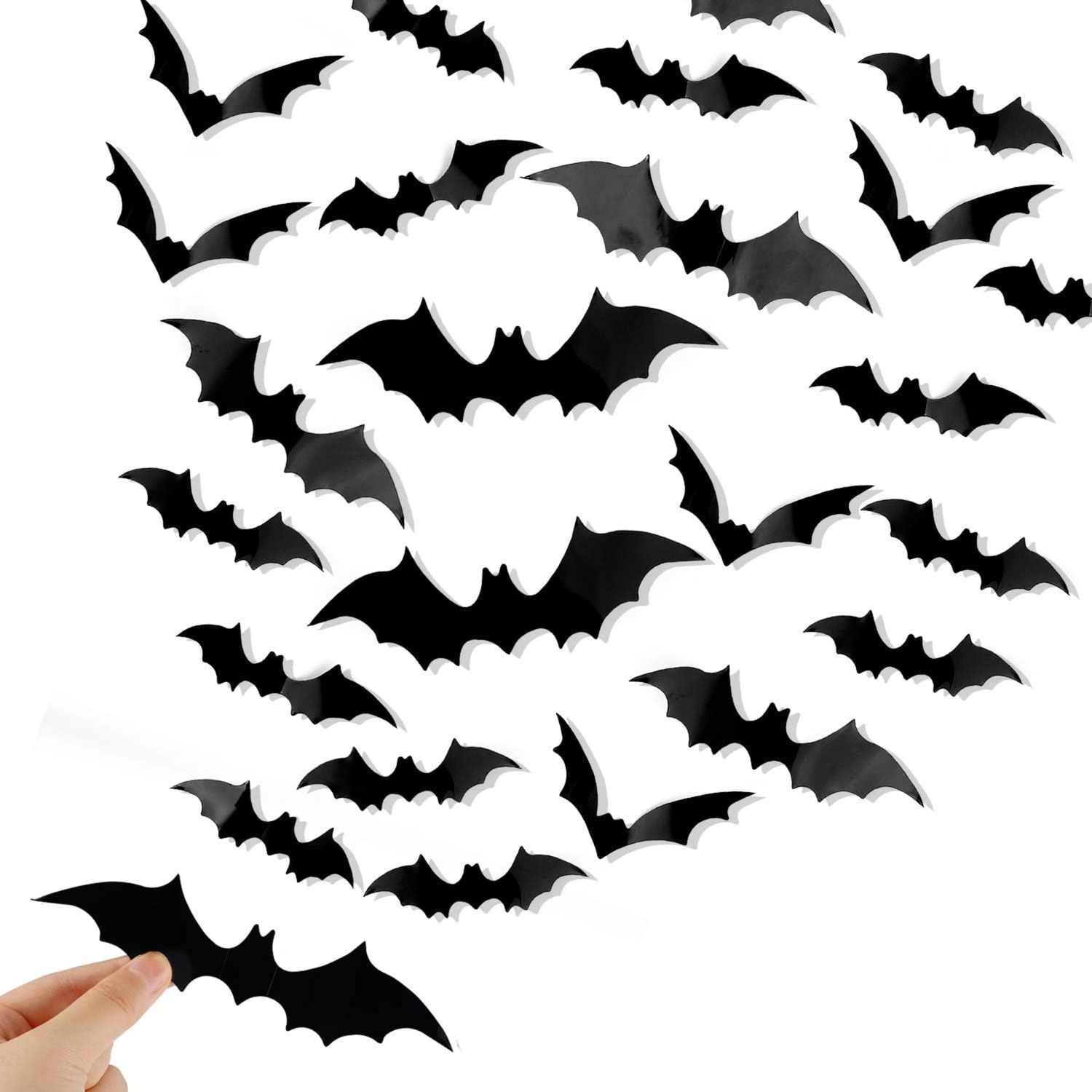 15 unterschätzte Amazon -Halloween -Dekorationen für Ihre Veranda, alle unter 50 US -Dollar 28 Eine Reihe von Klebstoff -Fledermausdekorationen