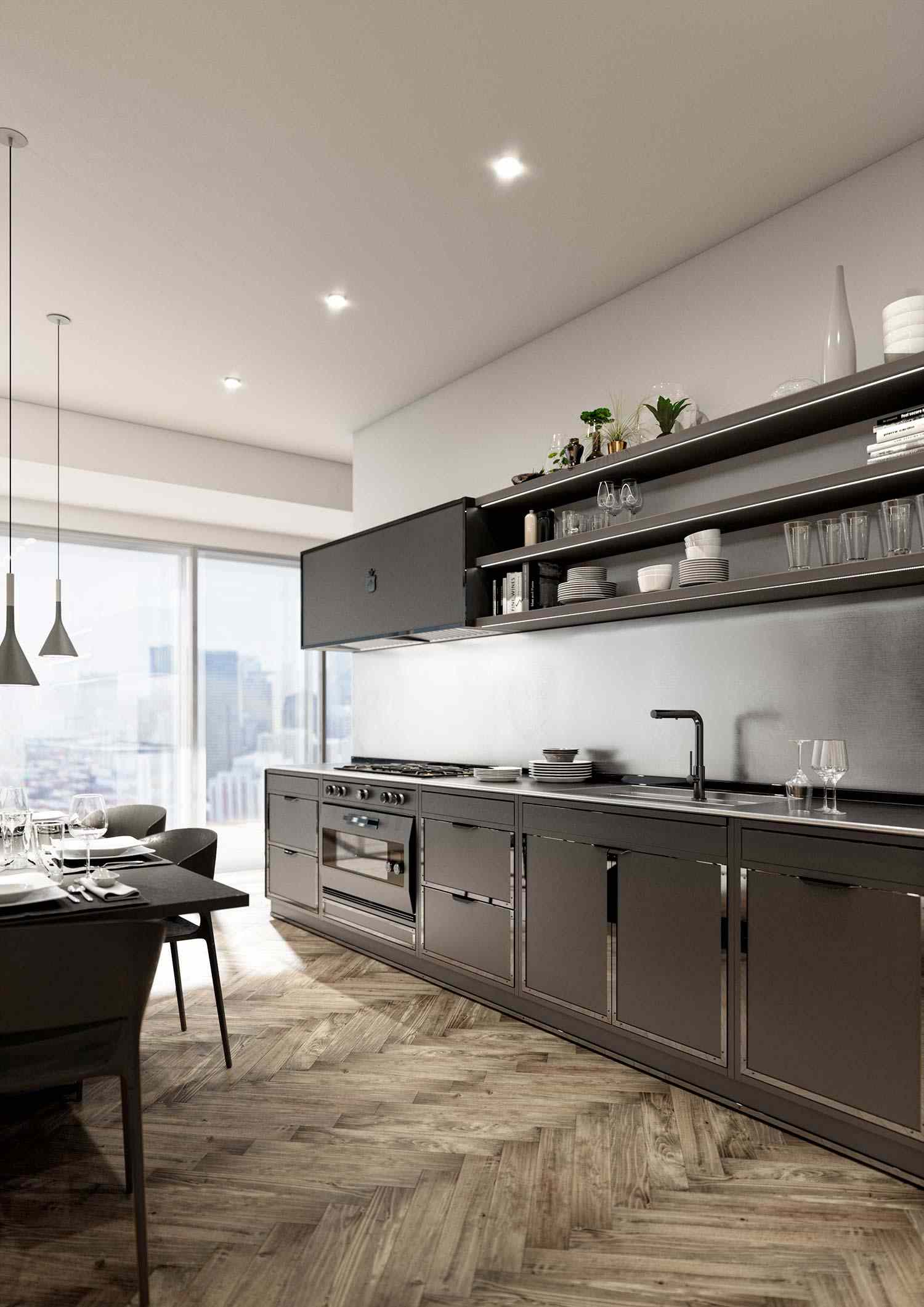 contemporary gray kitchen ideas