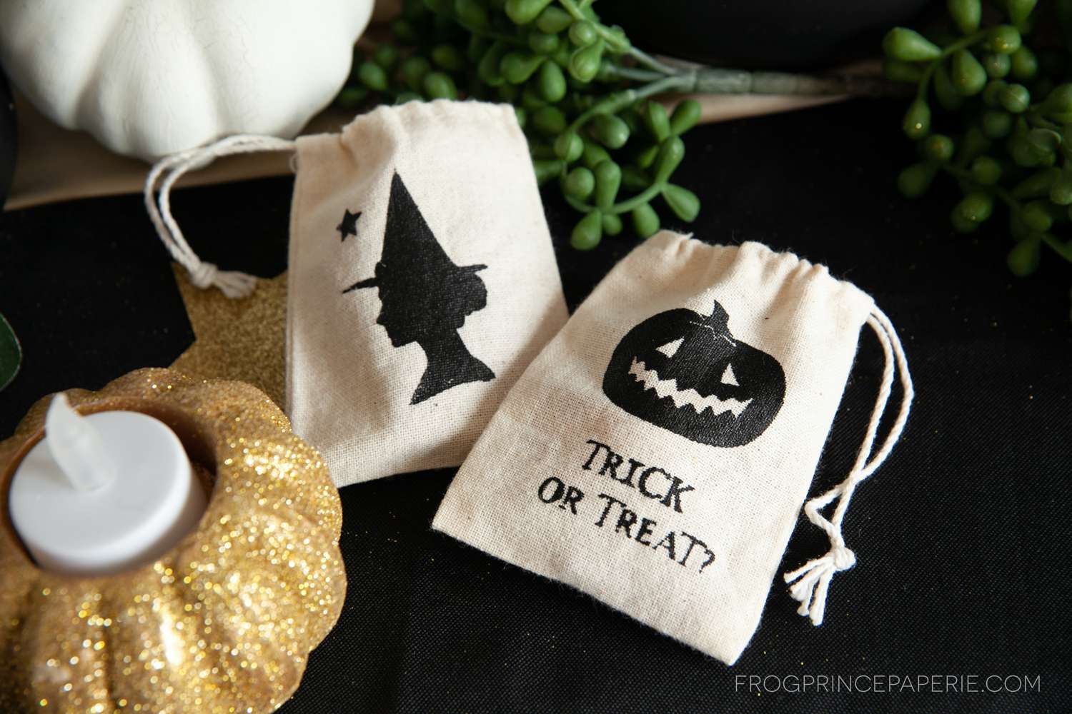 silk screen favor bags