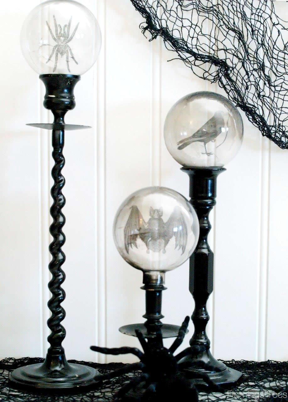 crystal ball candlesticks