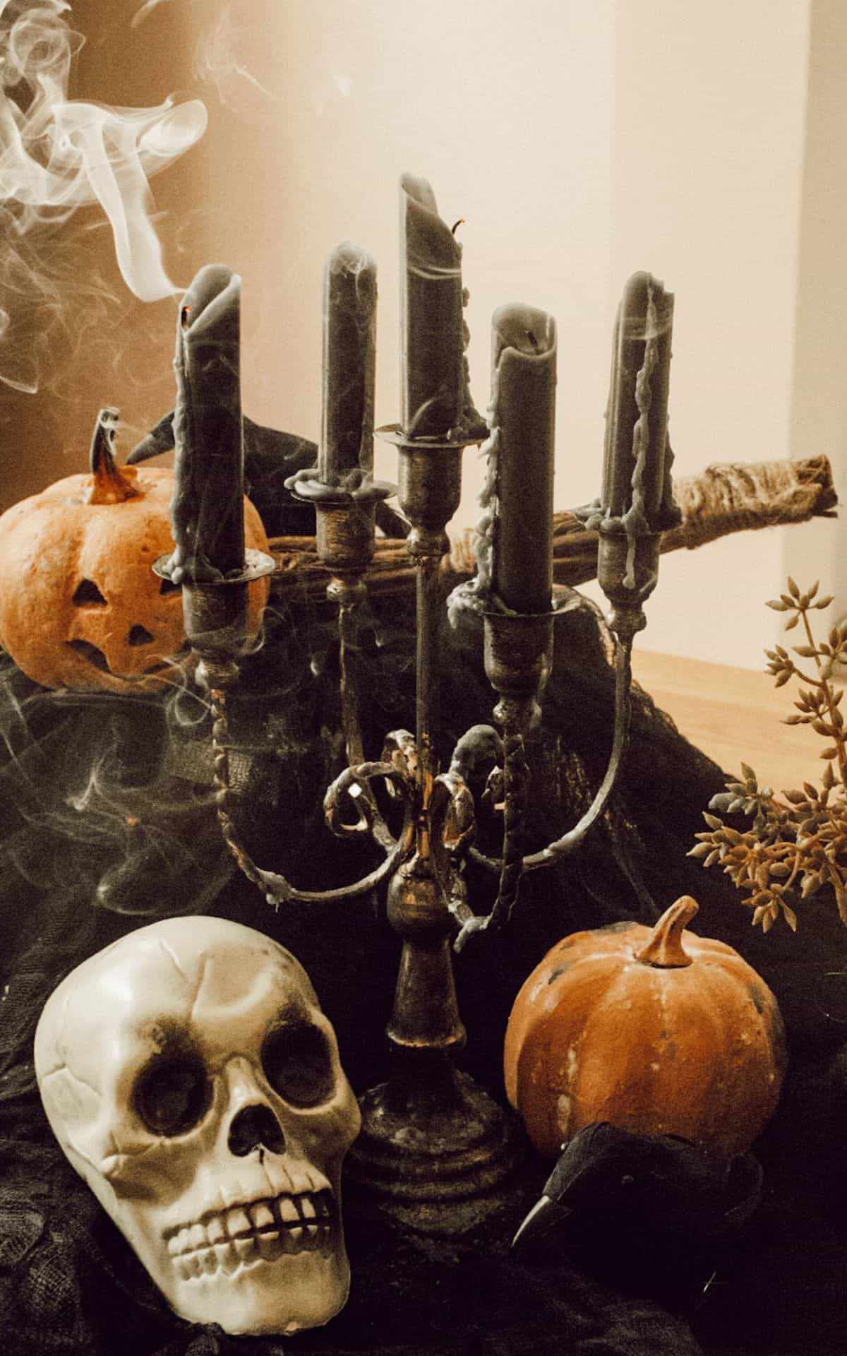 spooky candleabra