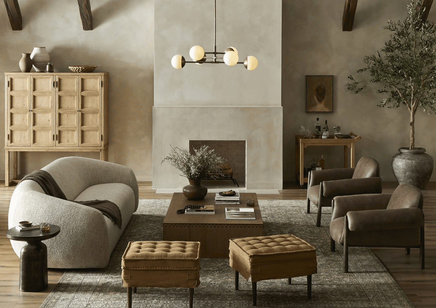 brauner Sockel Couchtisch
