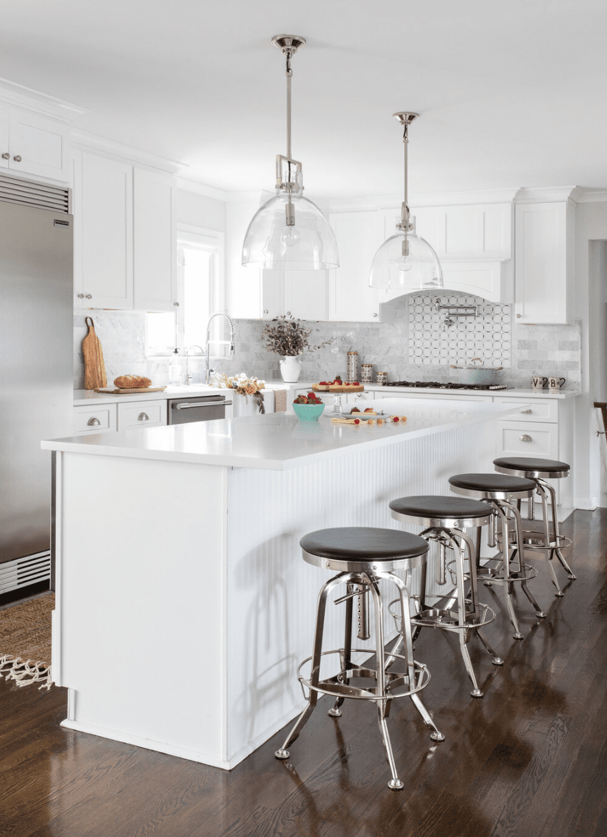 black and white kitchen