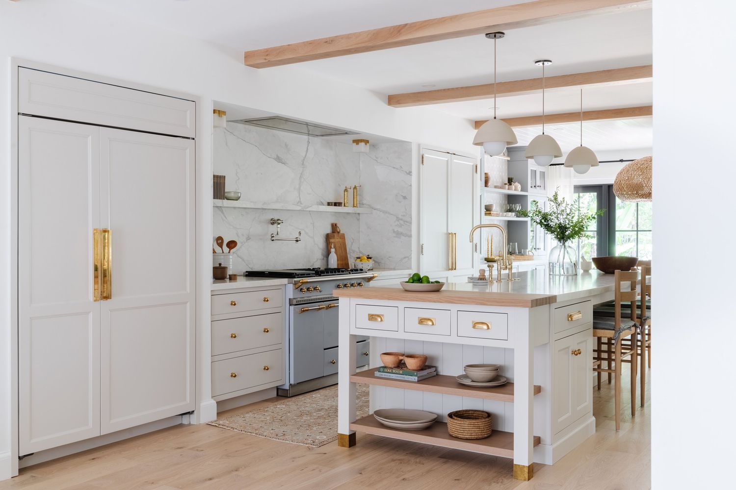 large airy kitchen