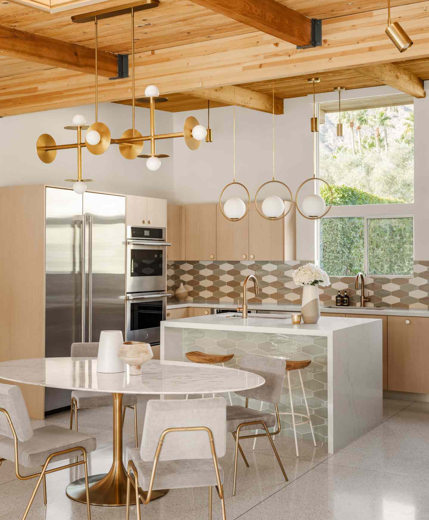 tiled kitchen island