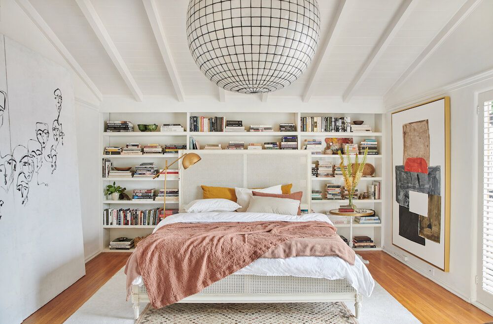primary bedroom shelving ideas
