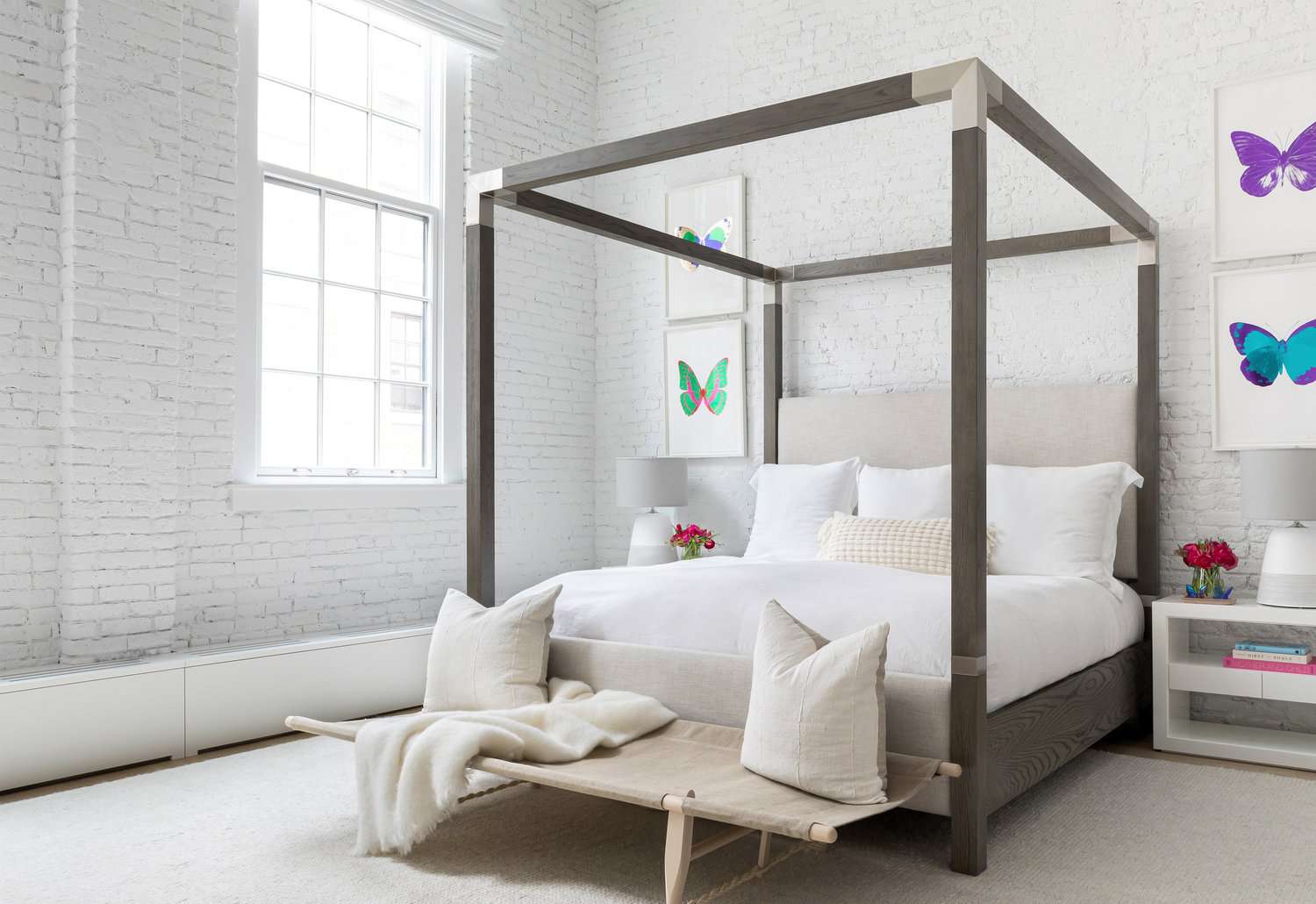 before and after brick bedroom walls makeover