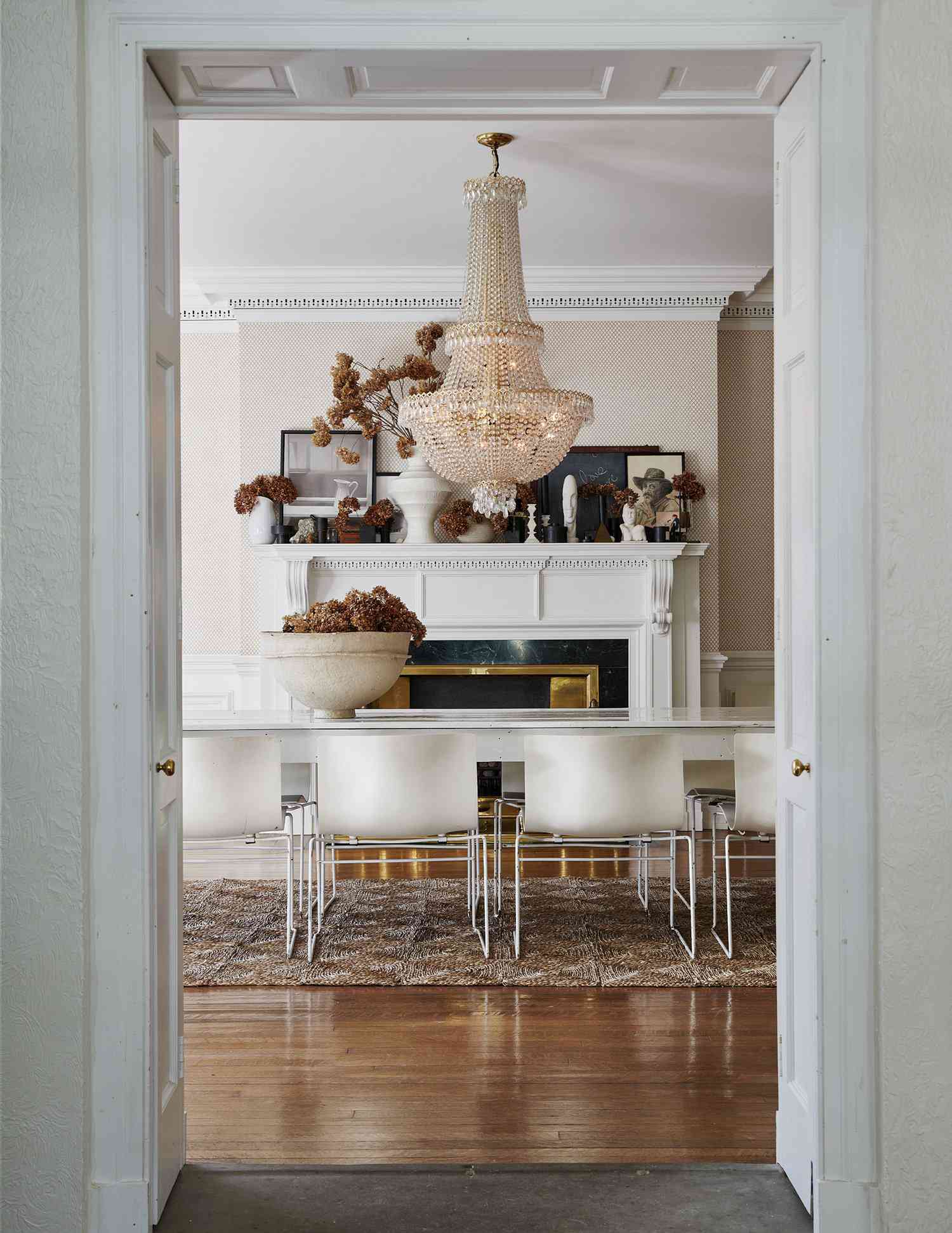 half-wall paneling ideas with fireplace